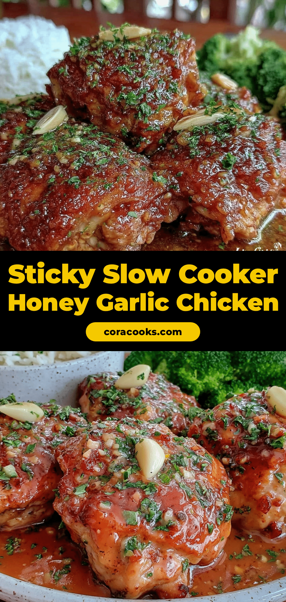 slow cooker honey garlic chicken recipe