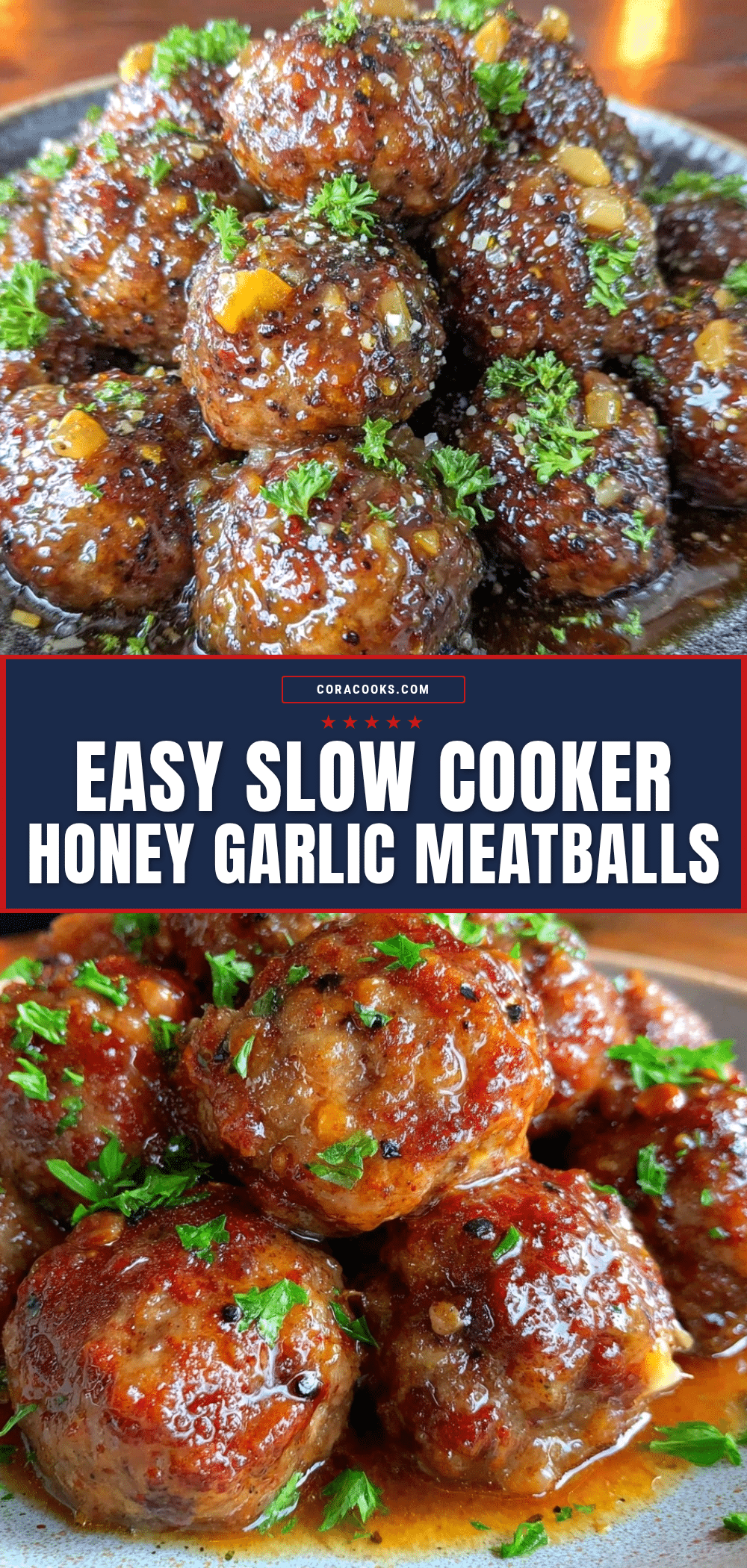 slow cooker honey garlic meatballs recipe