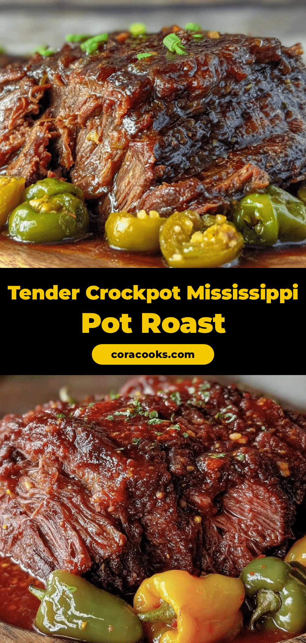 Tender Crockpot Mississippi Pot Roast recipe