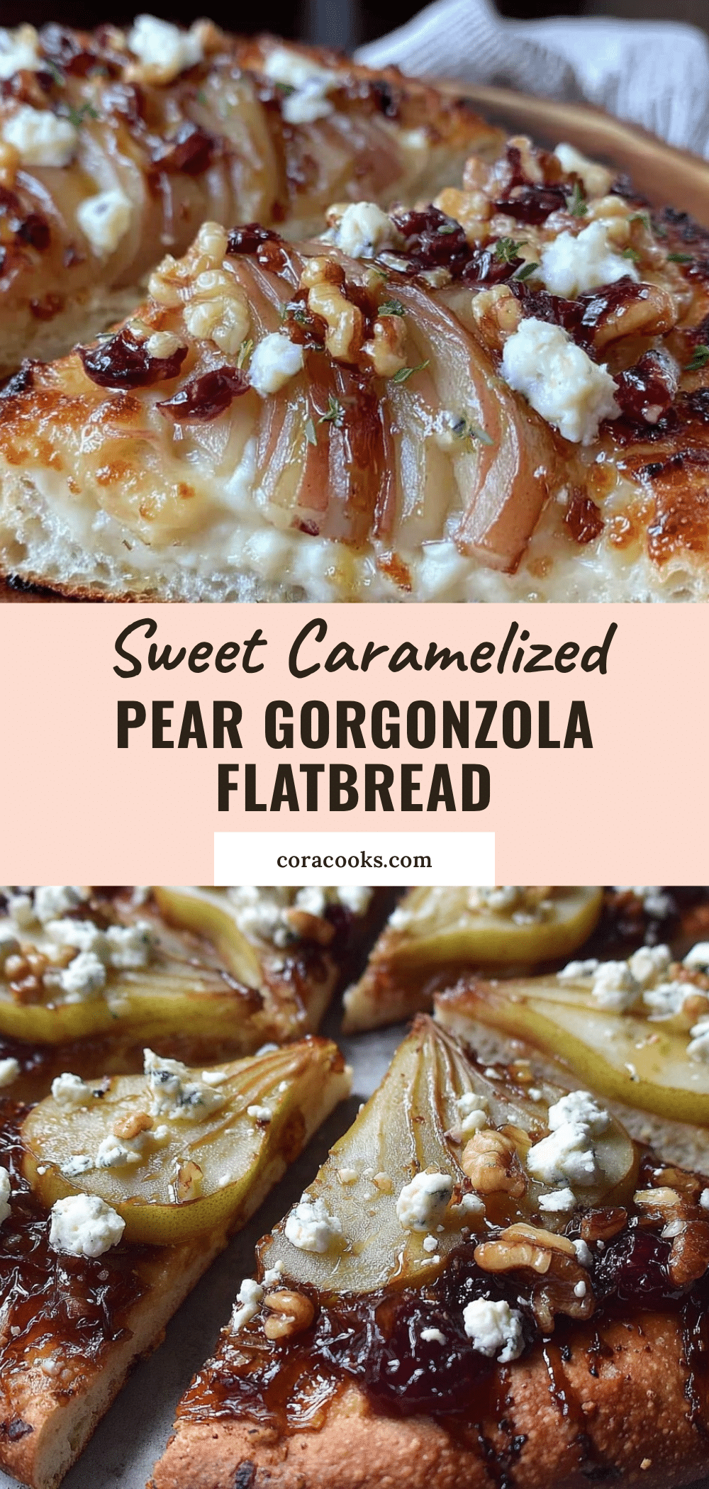 caramelized pear and Gorgonzola flatbread recipe