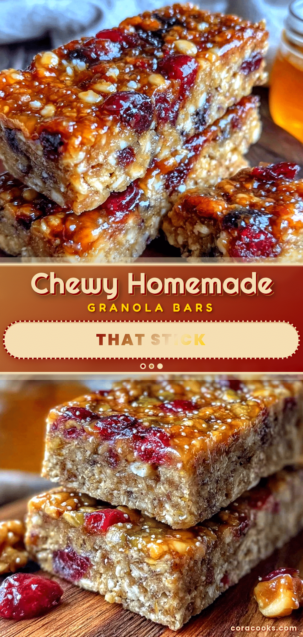 chewy homemade granola bars recipe
