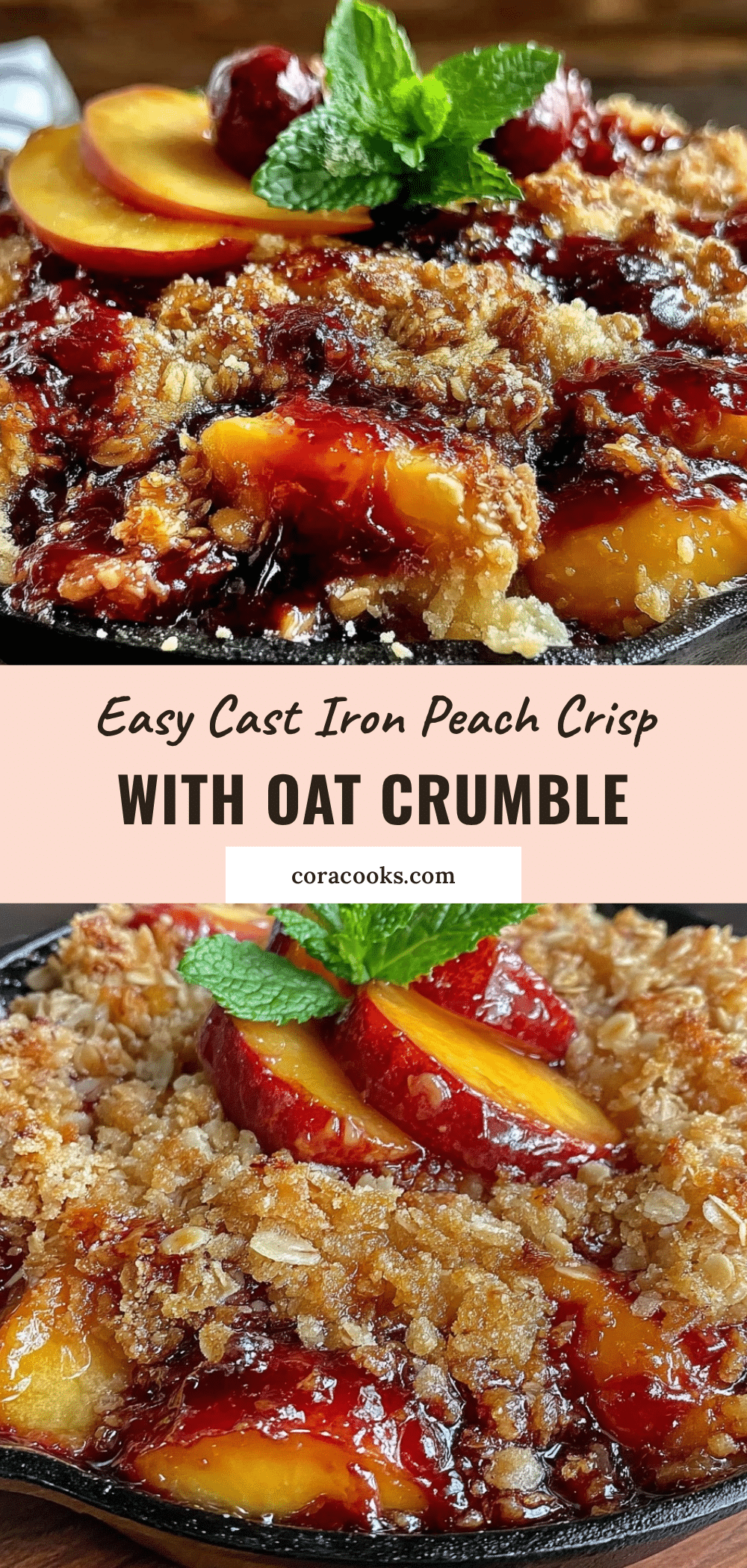 cozy cast iron peach crisp recipe