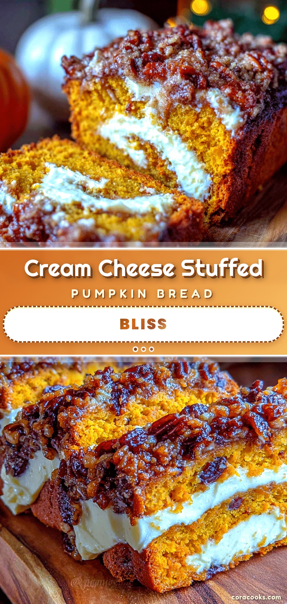 cream cheese stuffed pumpkin bread recipe