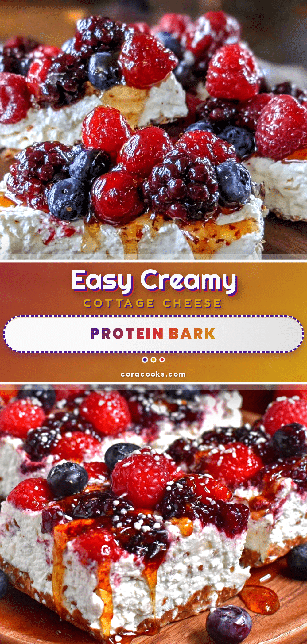 creamy cottage cheese protein bark recipe