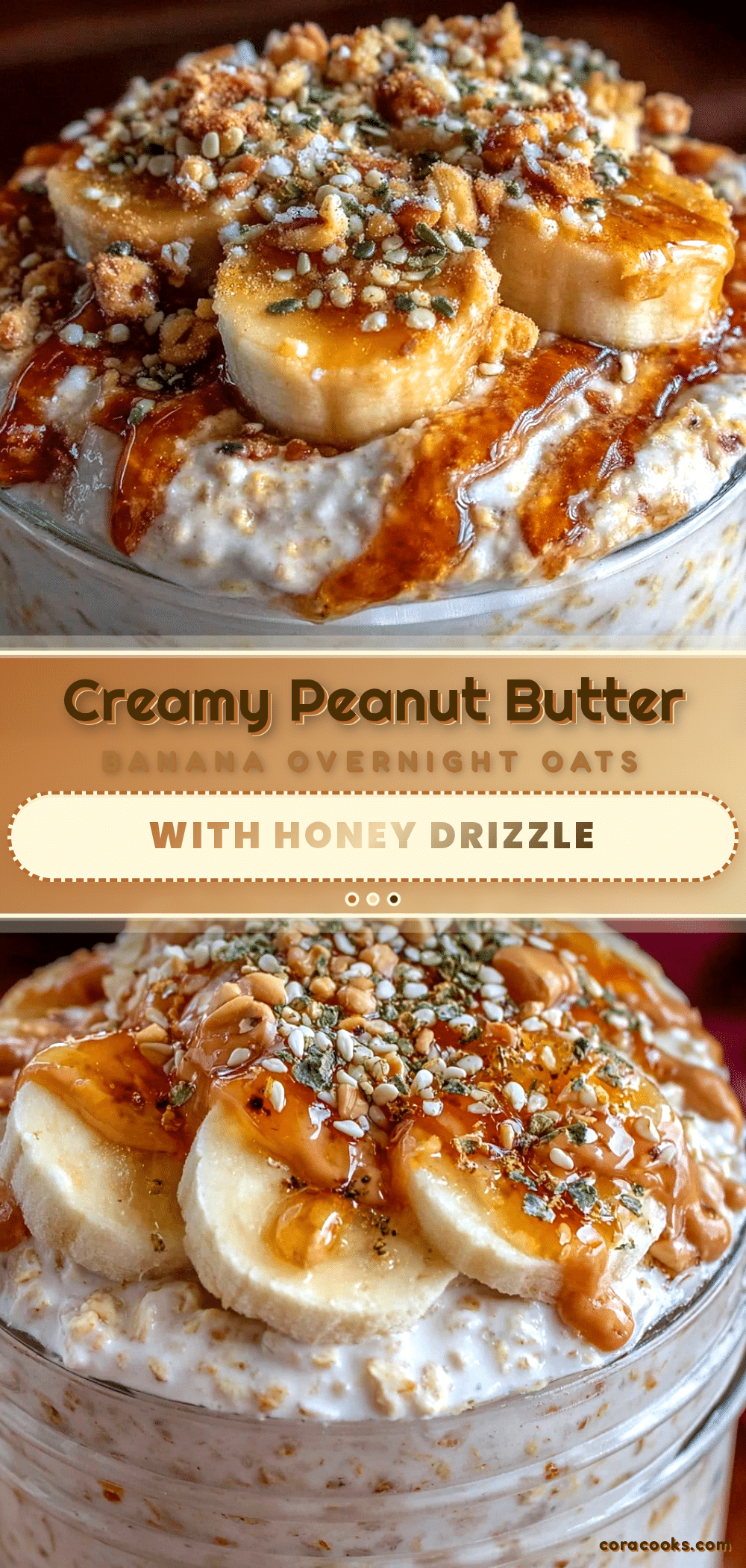 creamy peanut butter banana overnight oats recipe