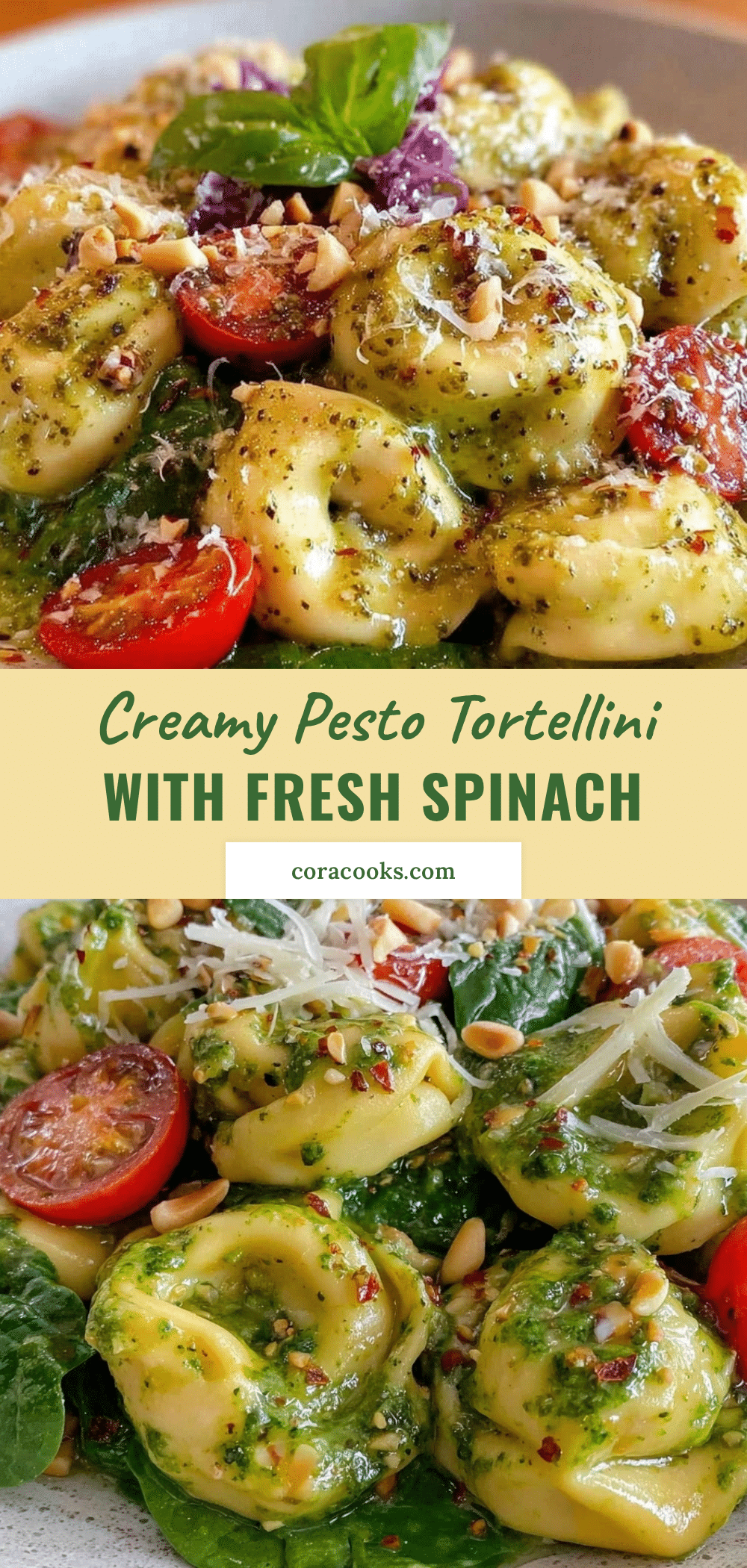 creamy pesto tortellini recipe