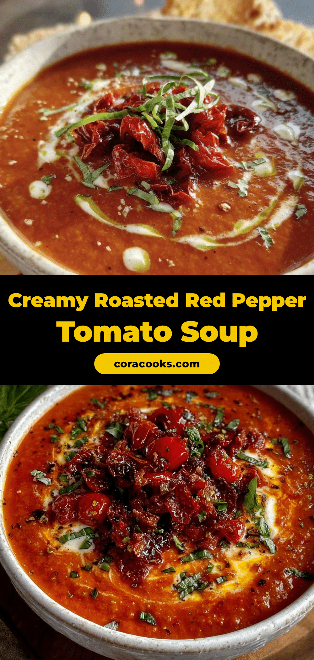 creamy roasted red pepper tomato soup recipe