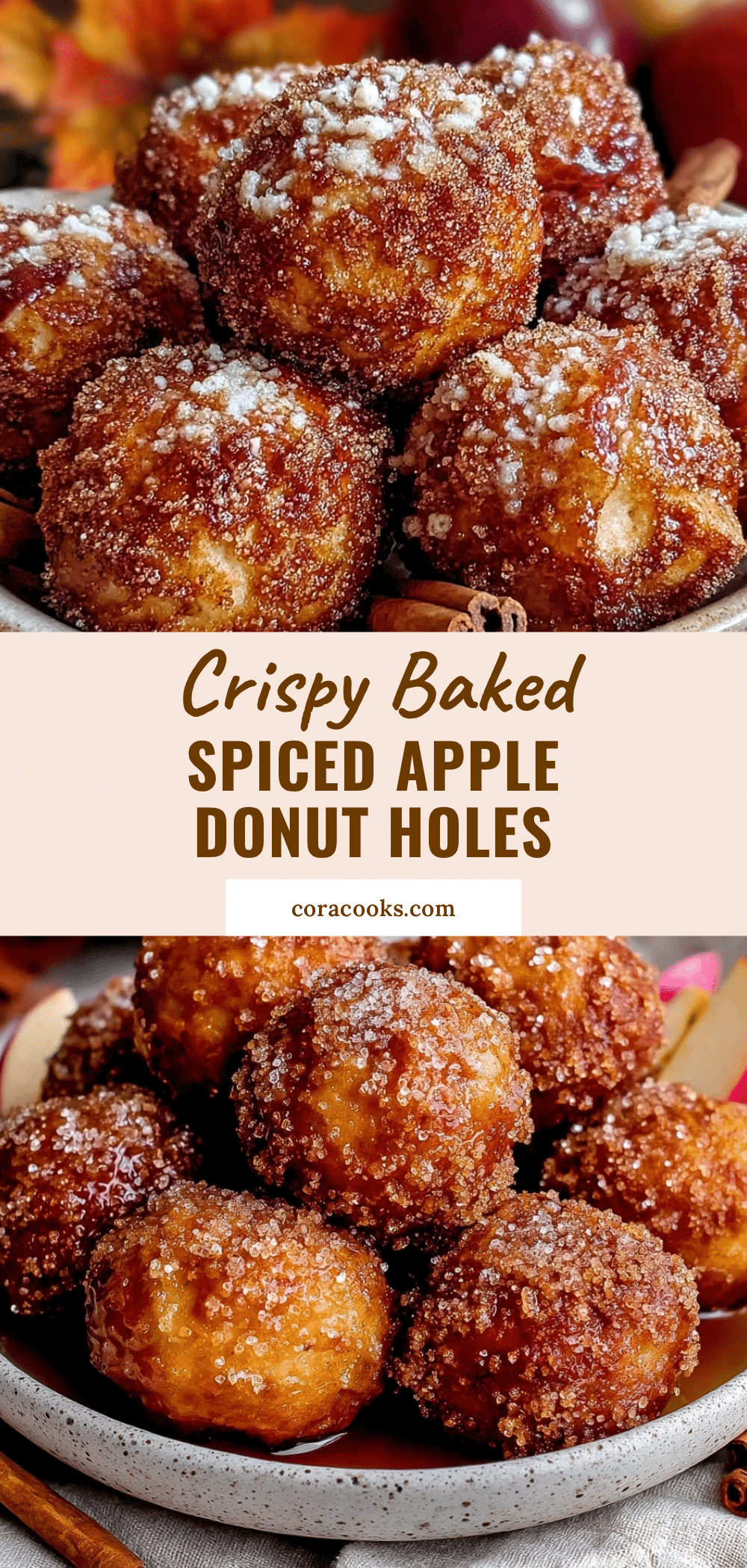 crispy baked spiced apple cider donut holes recipe