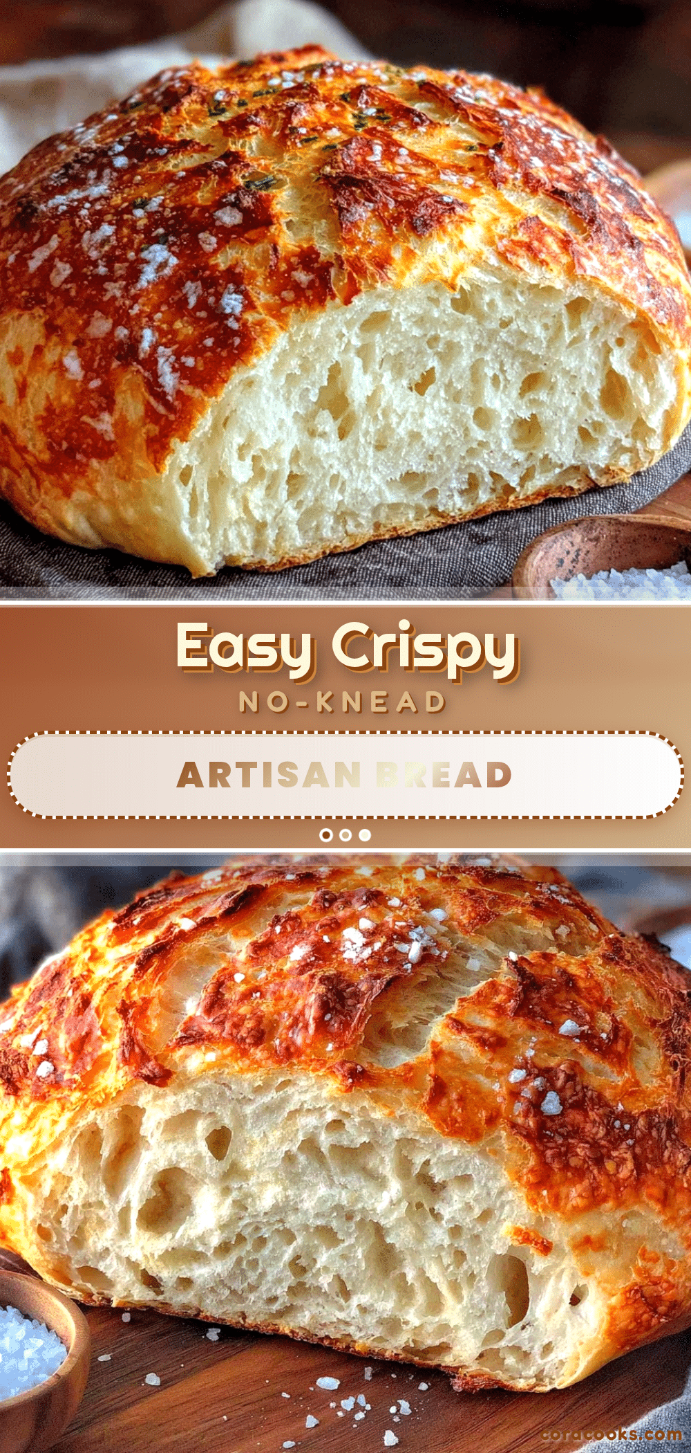 crispy no-knead artisan bread recipe
