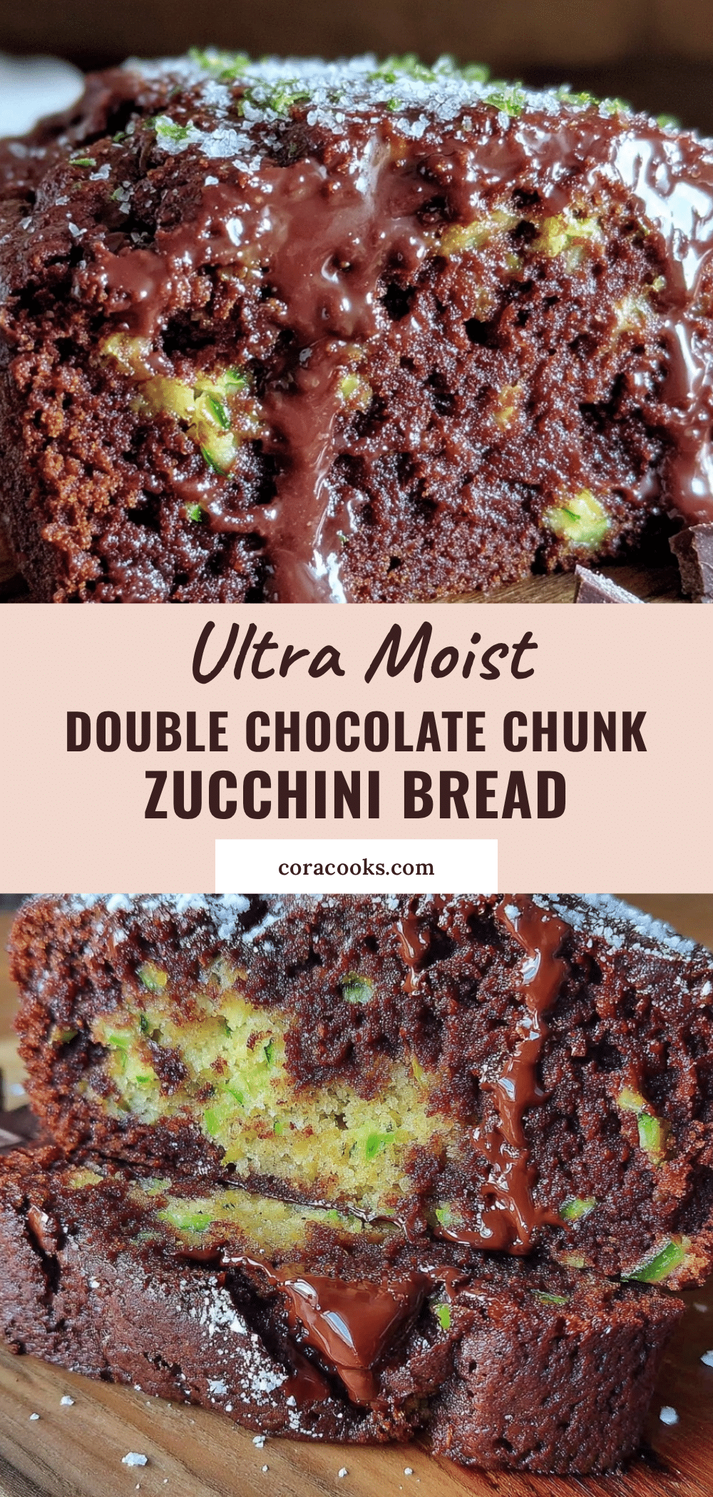 double chocolate chunk zucchini bread recipe
