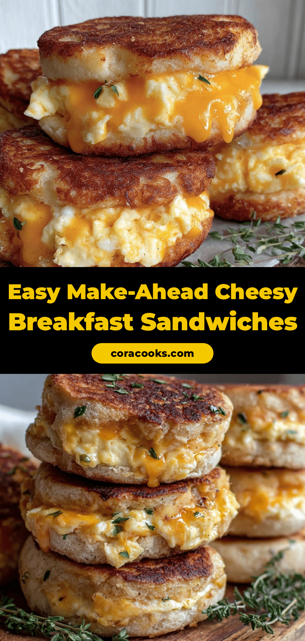 easy make-ahead egg and cheese breakfast sandwiches recipe