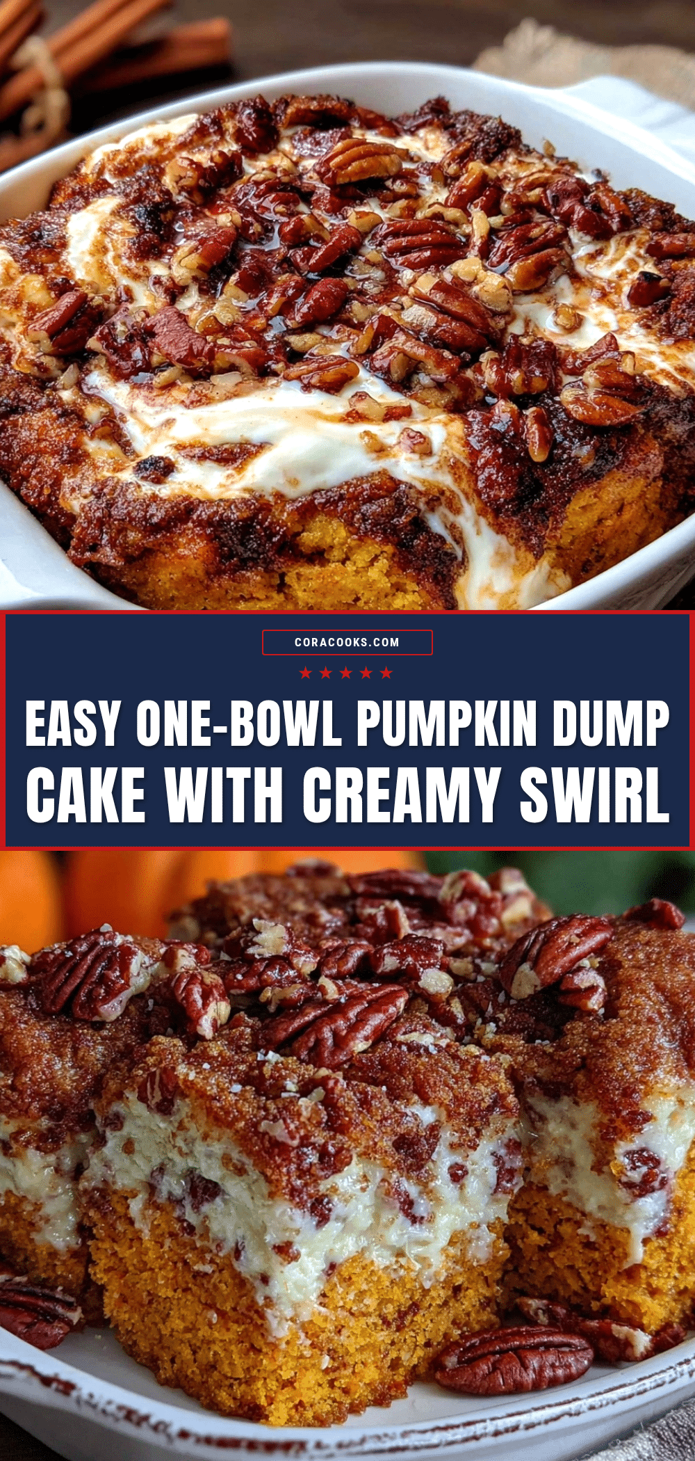 easy one-bowl pumpkin dump cake recipe
