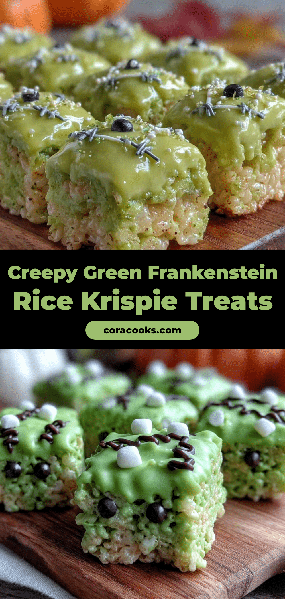 Frankenstein Rice Krispie Treats recipe