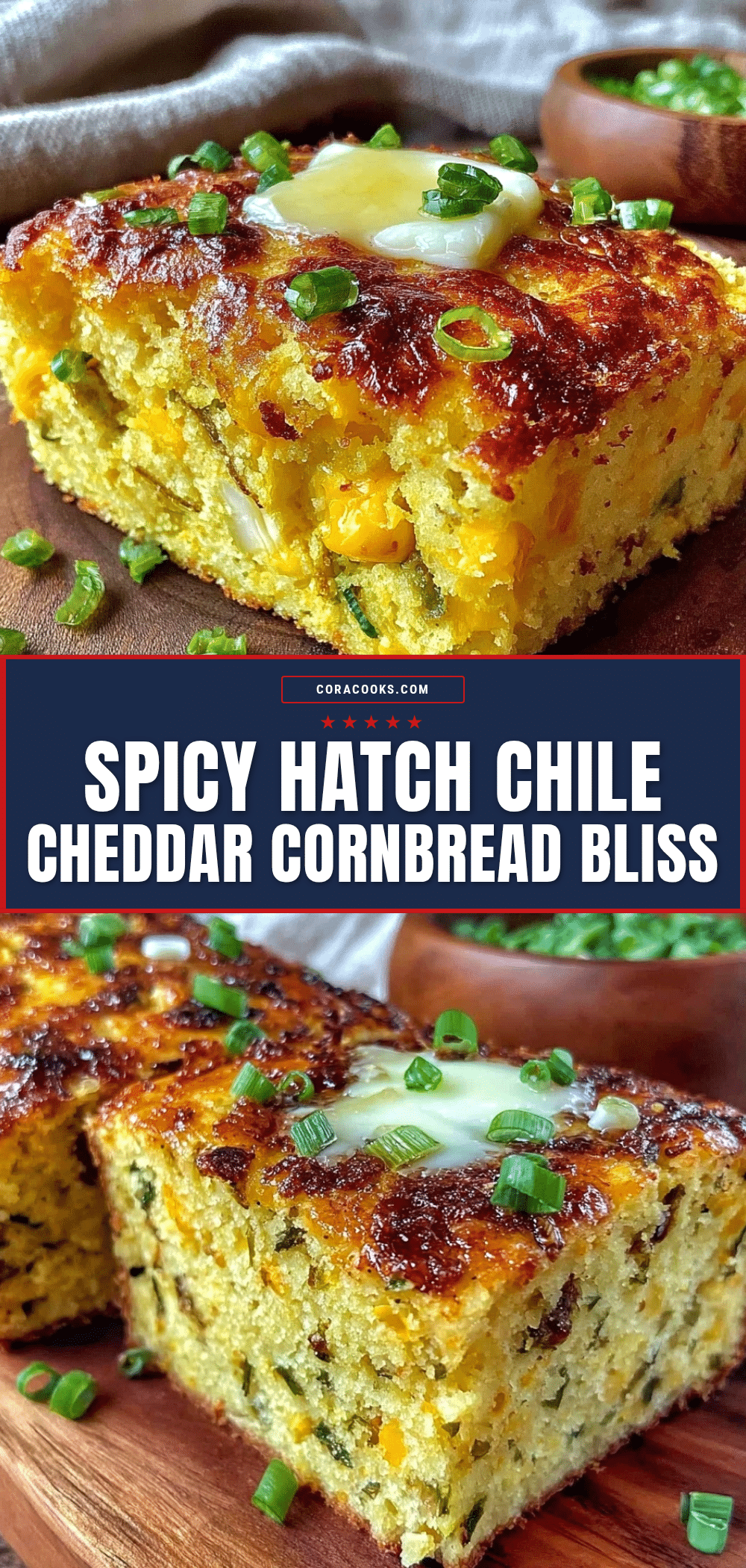 Hatch Chile Cheddar Cornbread recipe
