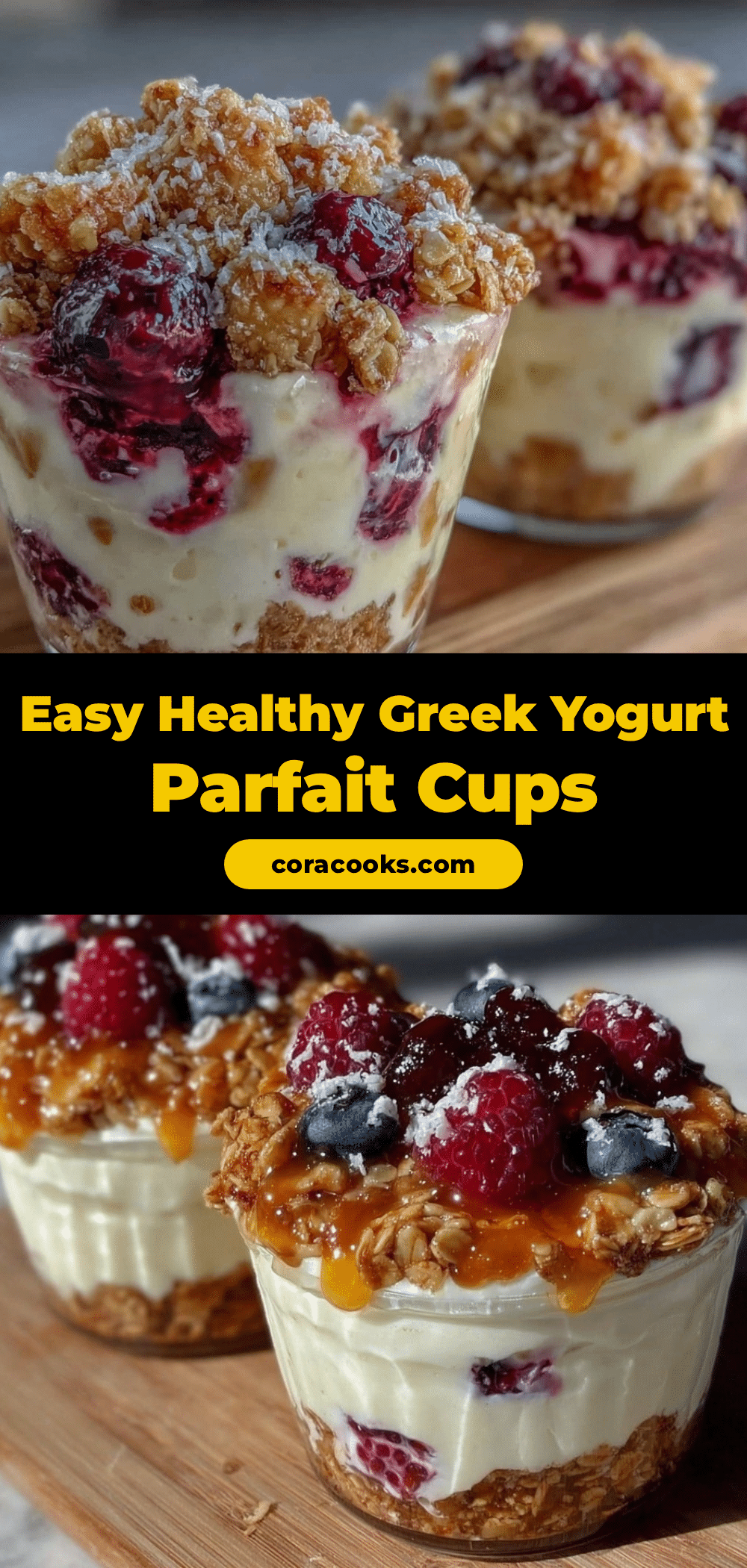 Healthy Greek Yogurt Parfait Cups recipe