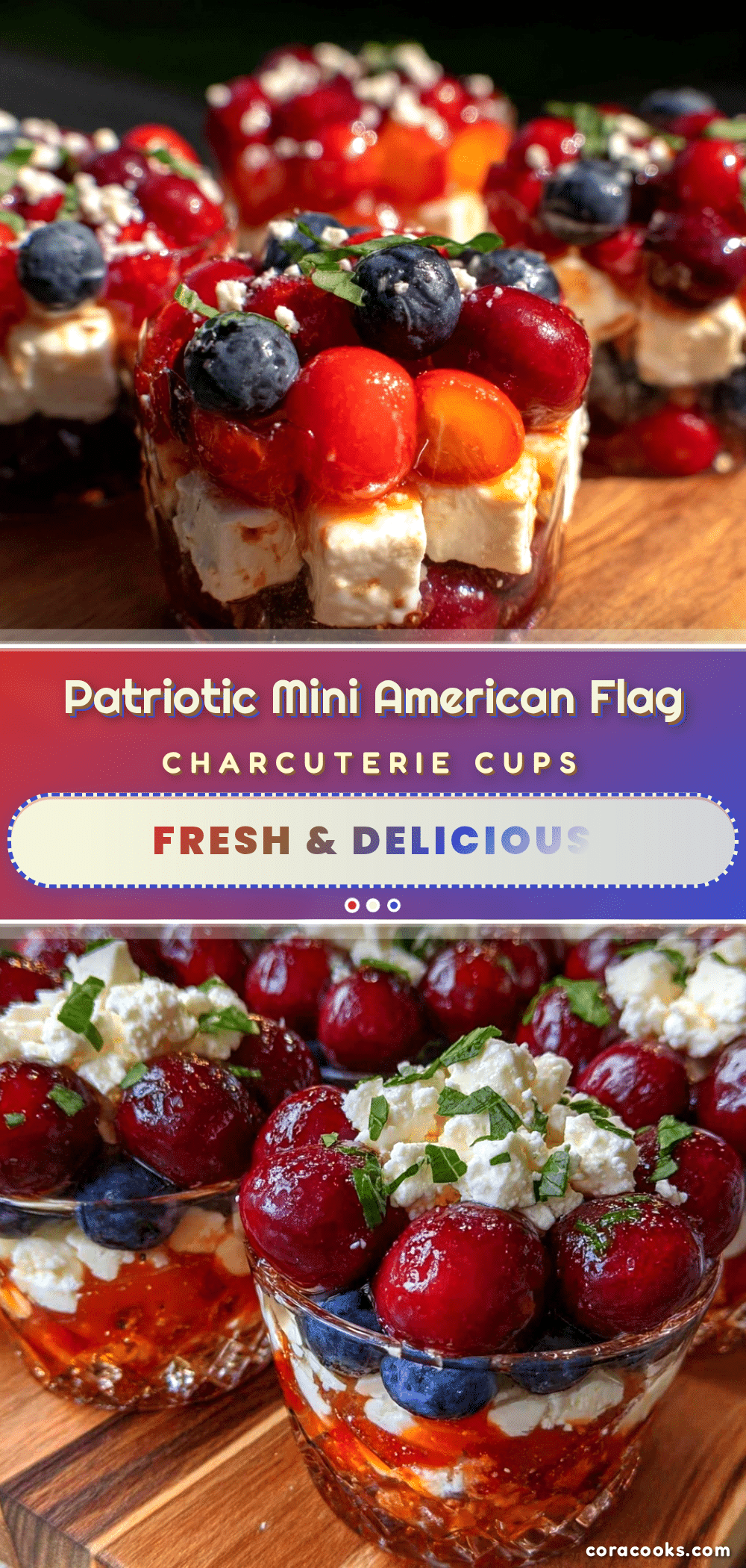 patriotic mini american flag charcuterie cups recipe