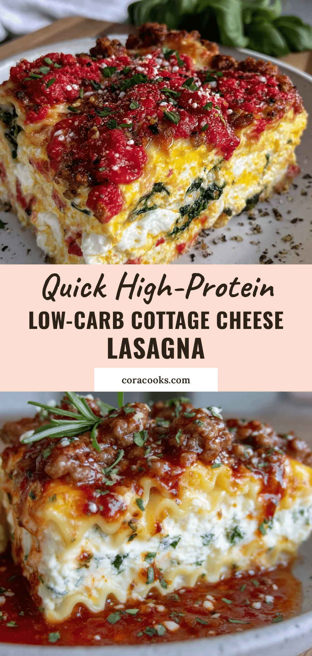 Quick High-Protein Cottage Cheese Lasagna recipe