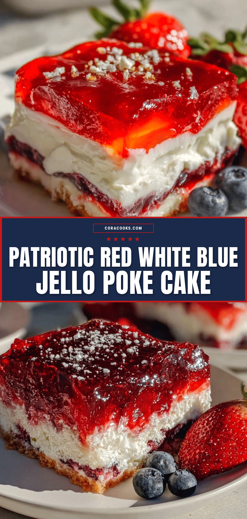 red white and blue layered jello poke cake recipe
