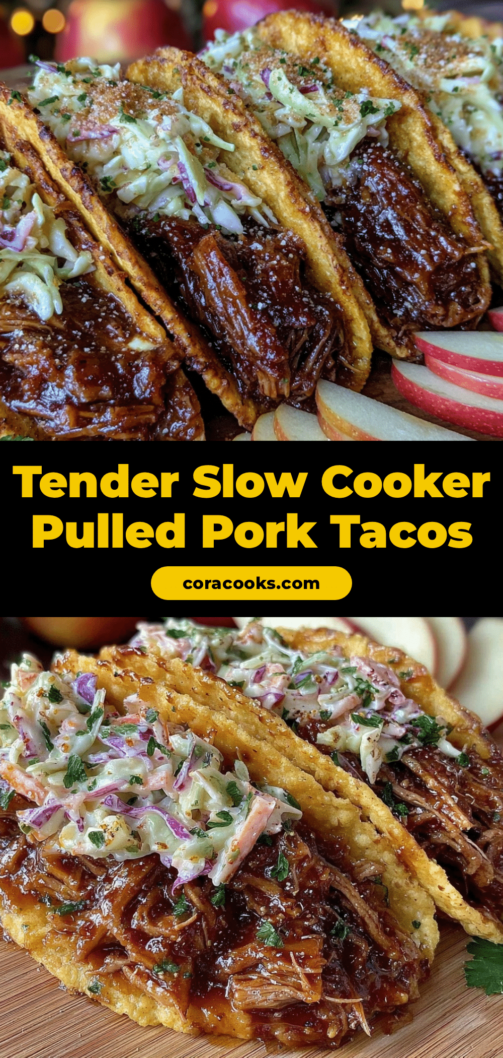 slow cooker apple cider pulled pork tacos recipe
