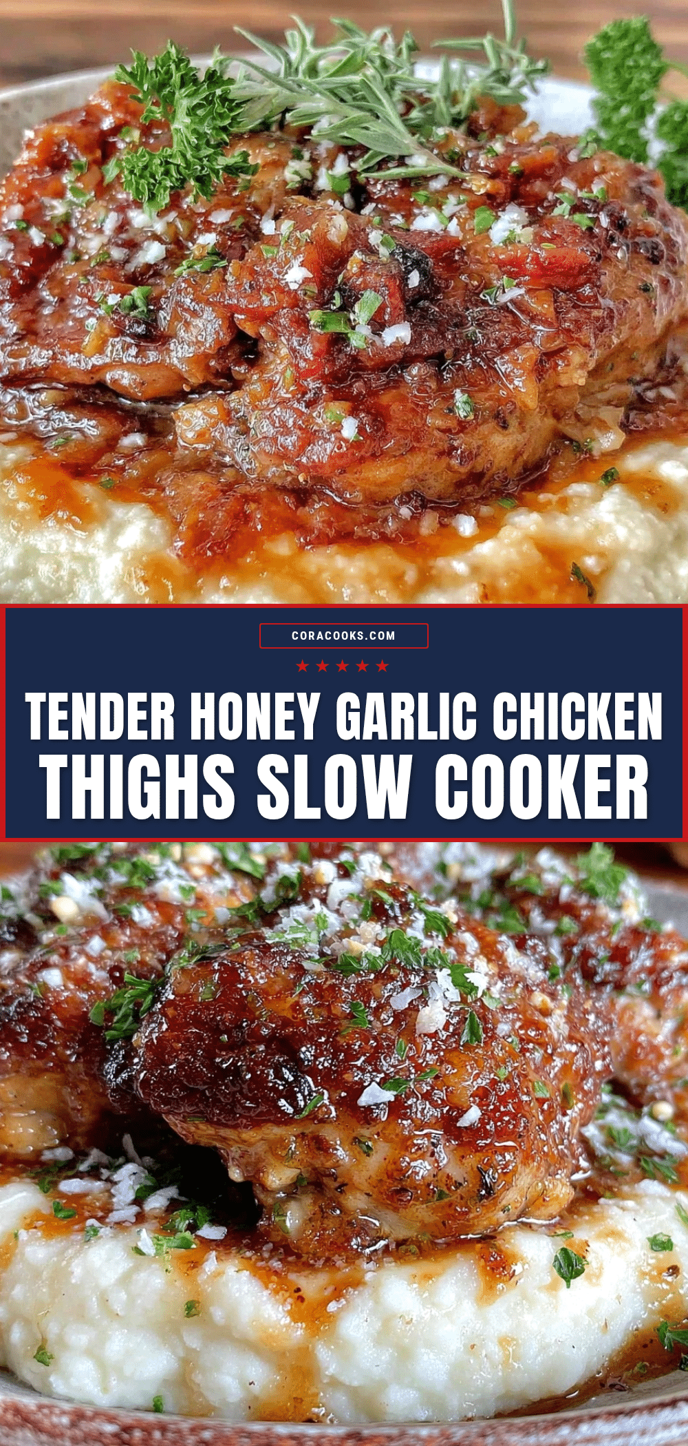 slow cooker honey garlic chicken thighs recipe