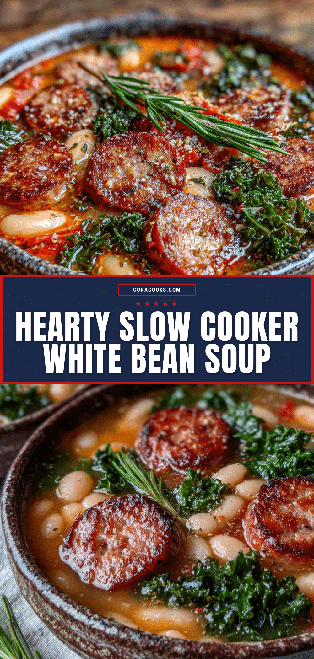 slow cooker white bean and sausage soup recipe