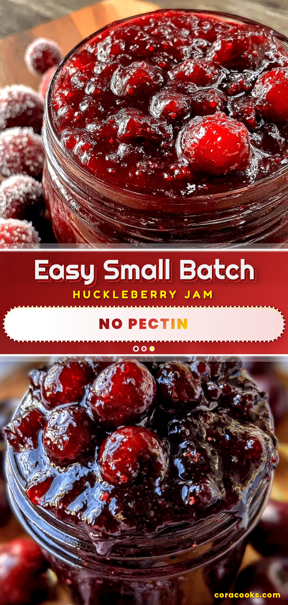 small batch huckleberry jam no pectin recipe