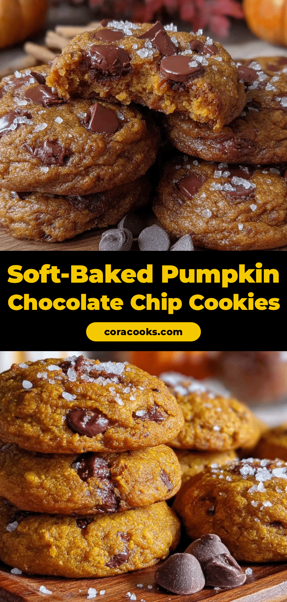 soft-baked pumpkin chocolate chip cookies recipe