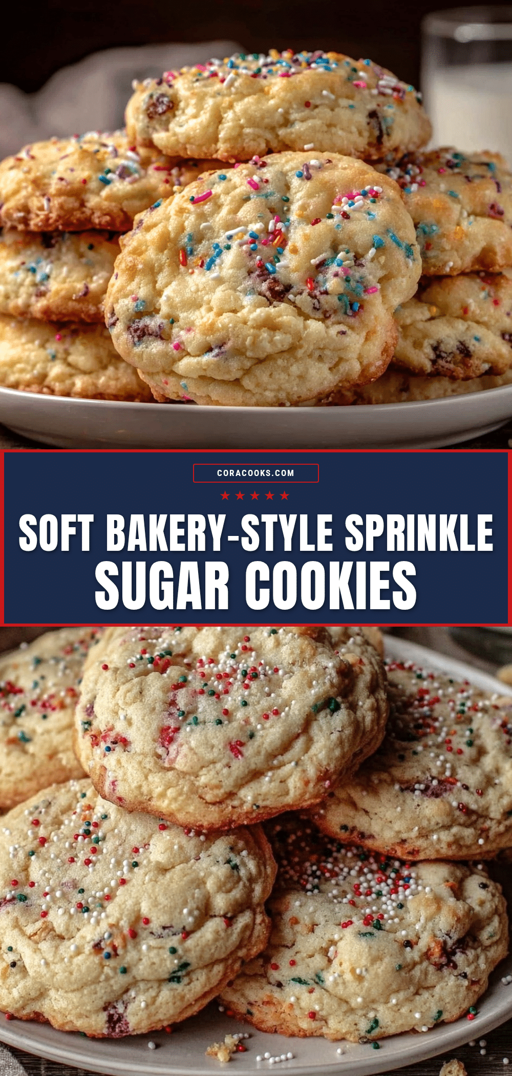 soft bakery-style sugar cookies with sprinkles recipe