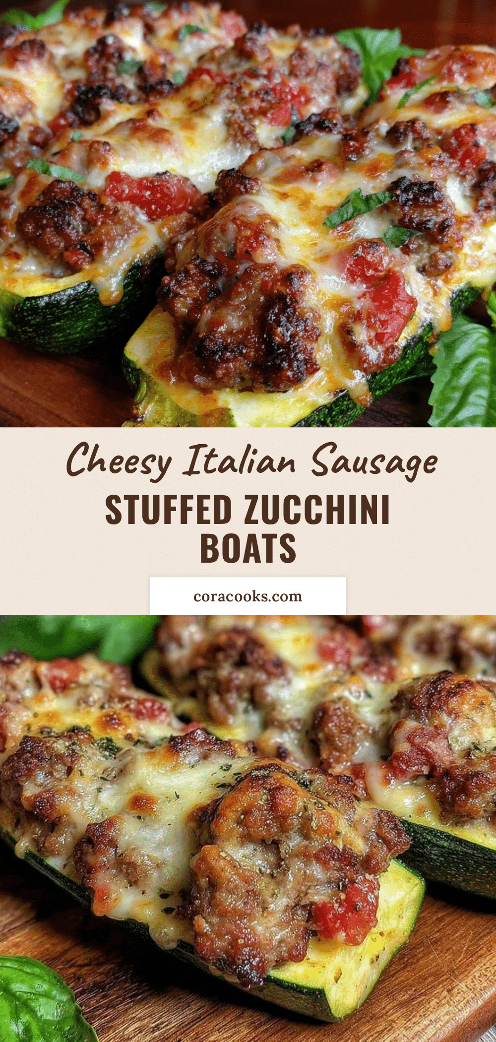 stuffed zucchini boats with italian sausage recipe