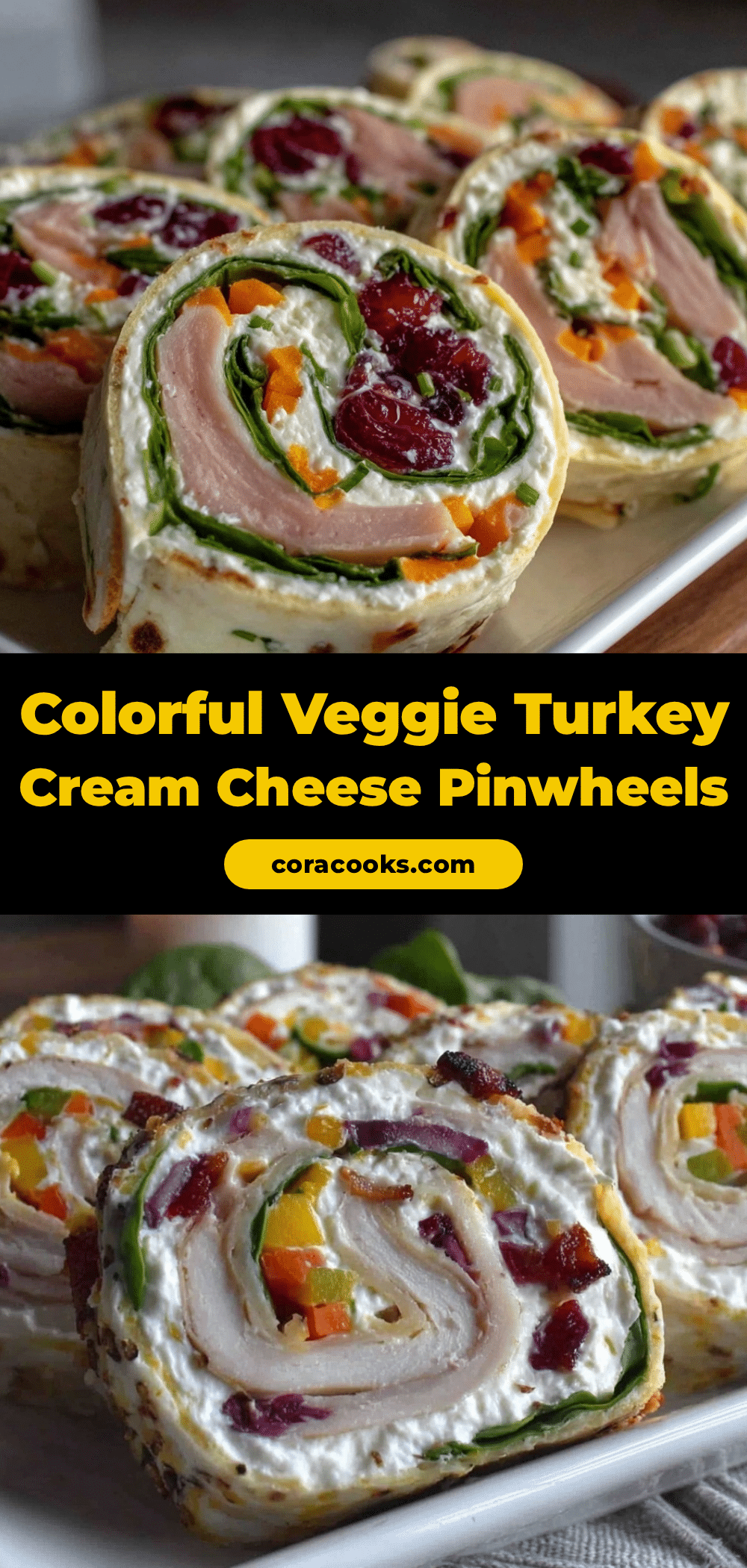 turkey cream cheese pinwheel wraps recipe