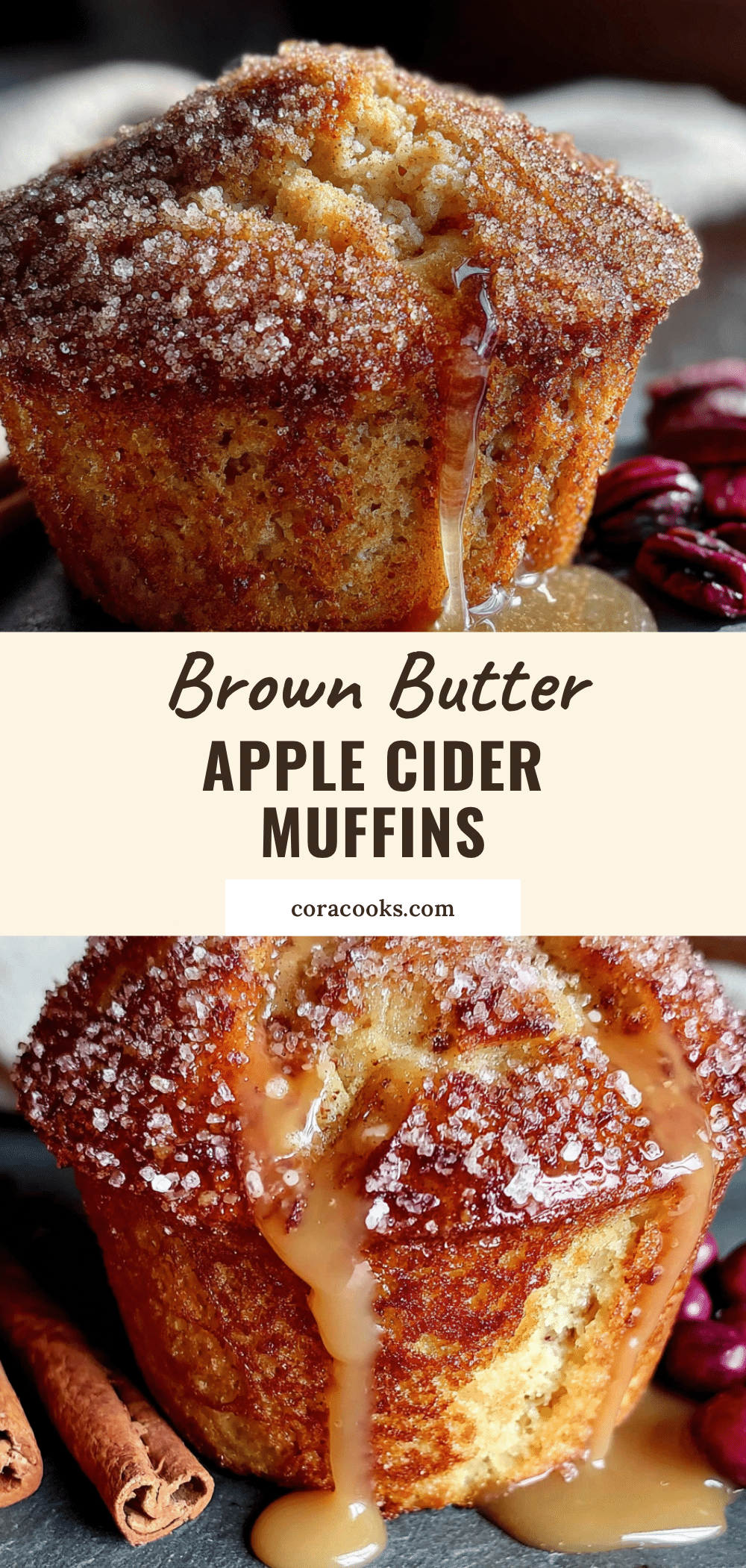 brown butter apple cider donut muffins recipe