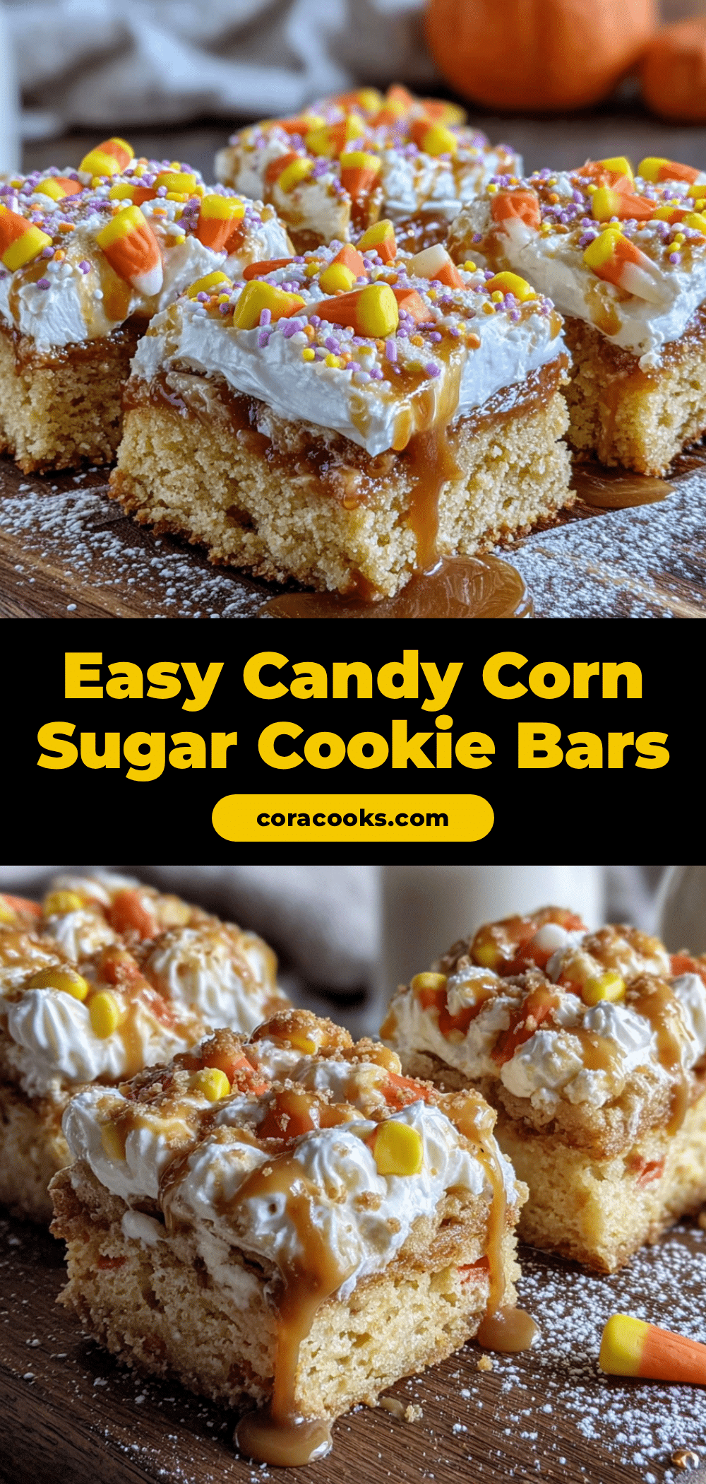 candy corn sugar cookie bars recipe