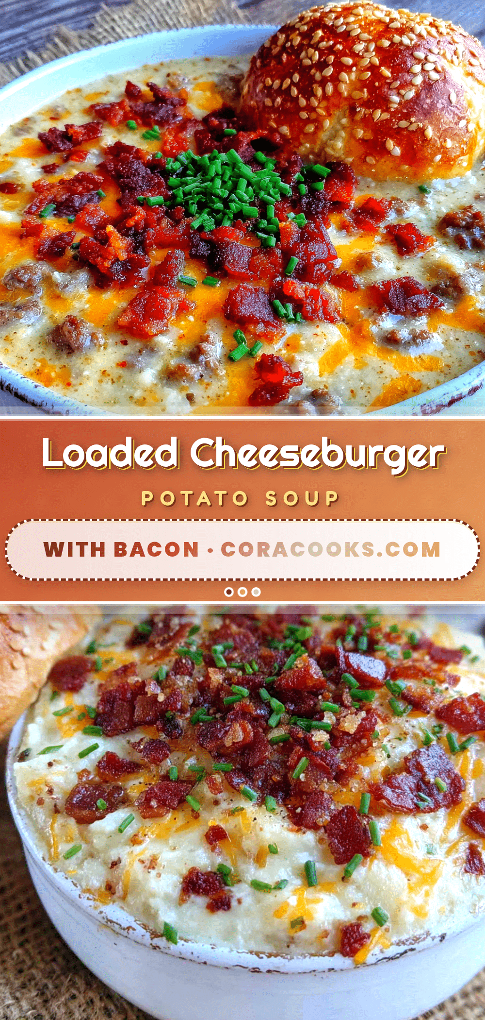 cheeseburger potato soup with bacon recipe