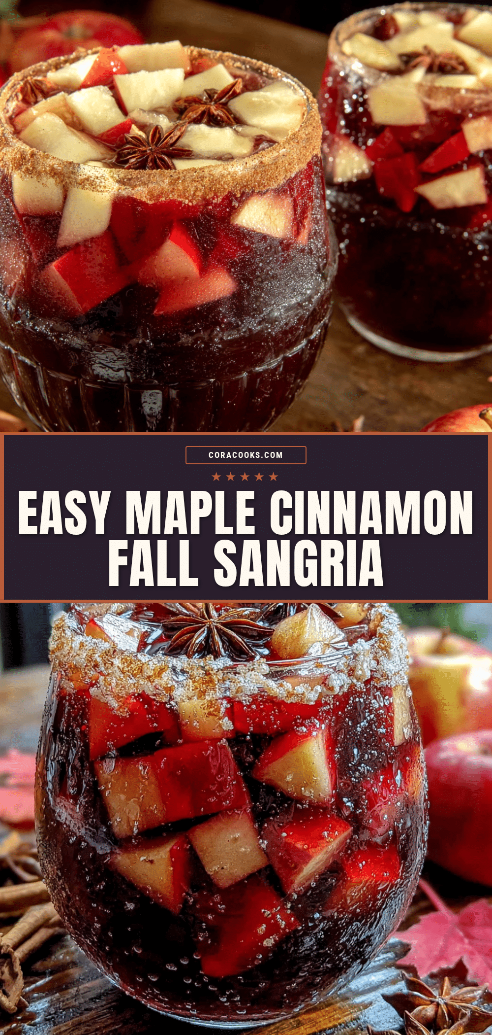 cozy maple cinnamon fall sangria with apples recipe