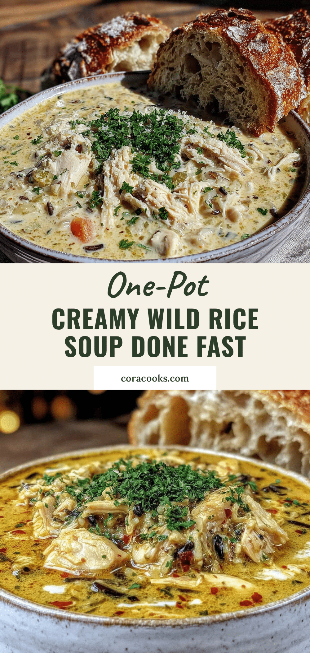 creamy chicken and wild rice soup recipe