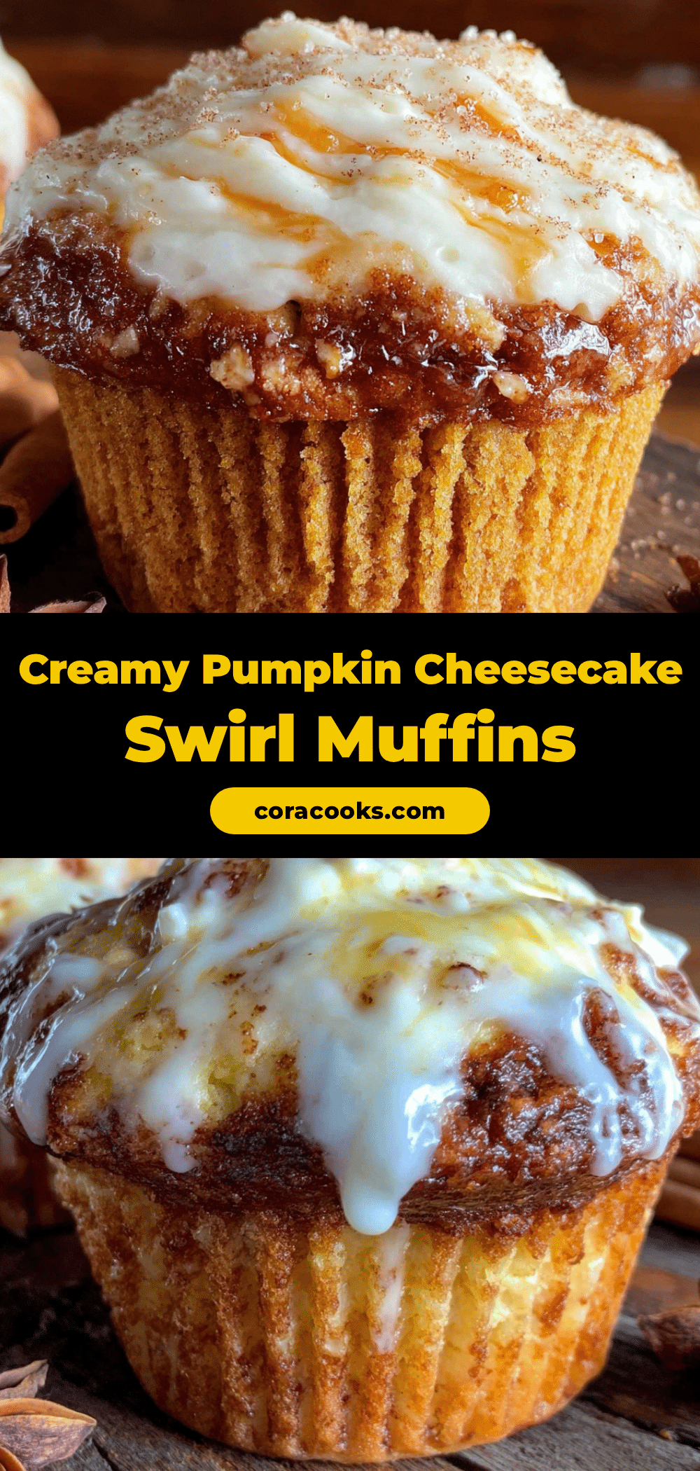 pumpkin cheesecake swirl muffins recipe