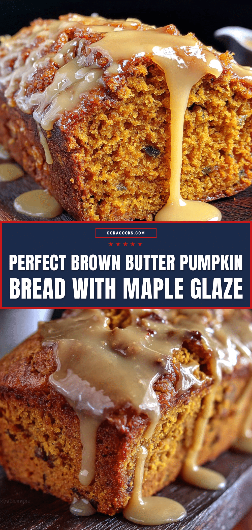 brown butter pumpkin bread with maple glaze recipe