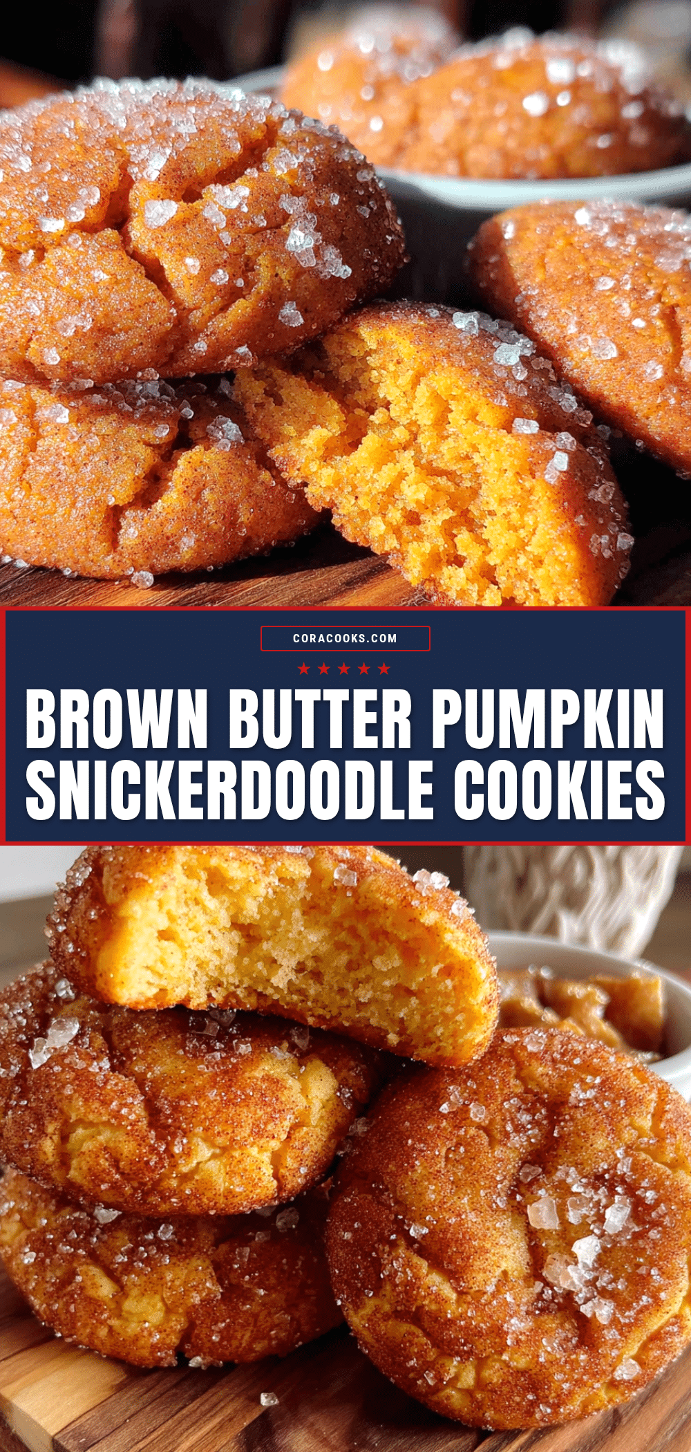 brown butter pumpkin snickerdoodle cookies recipe