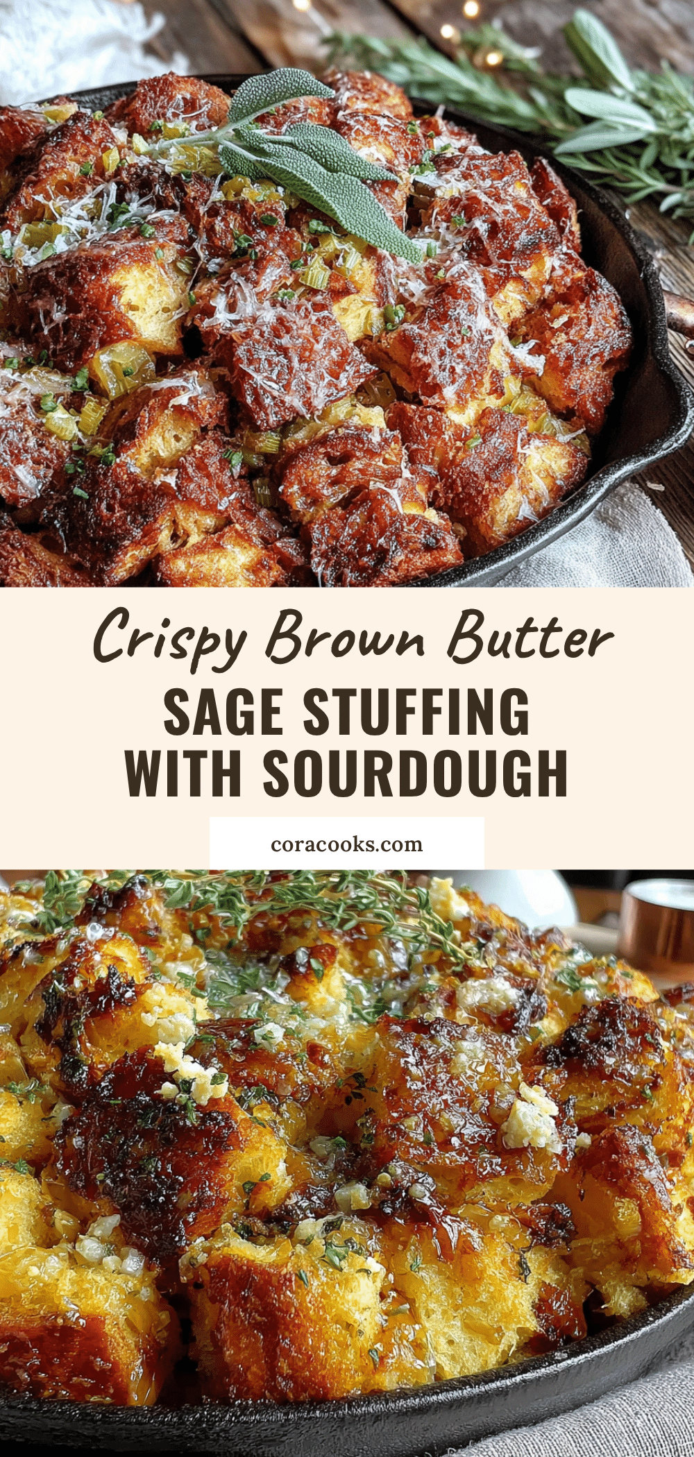 brown butter sage sourdough stuffing recipe