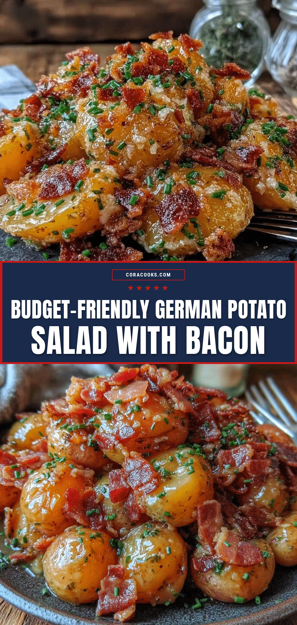 Budget-Friendly German Potato Salad with Bacon recipe
