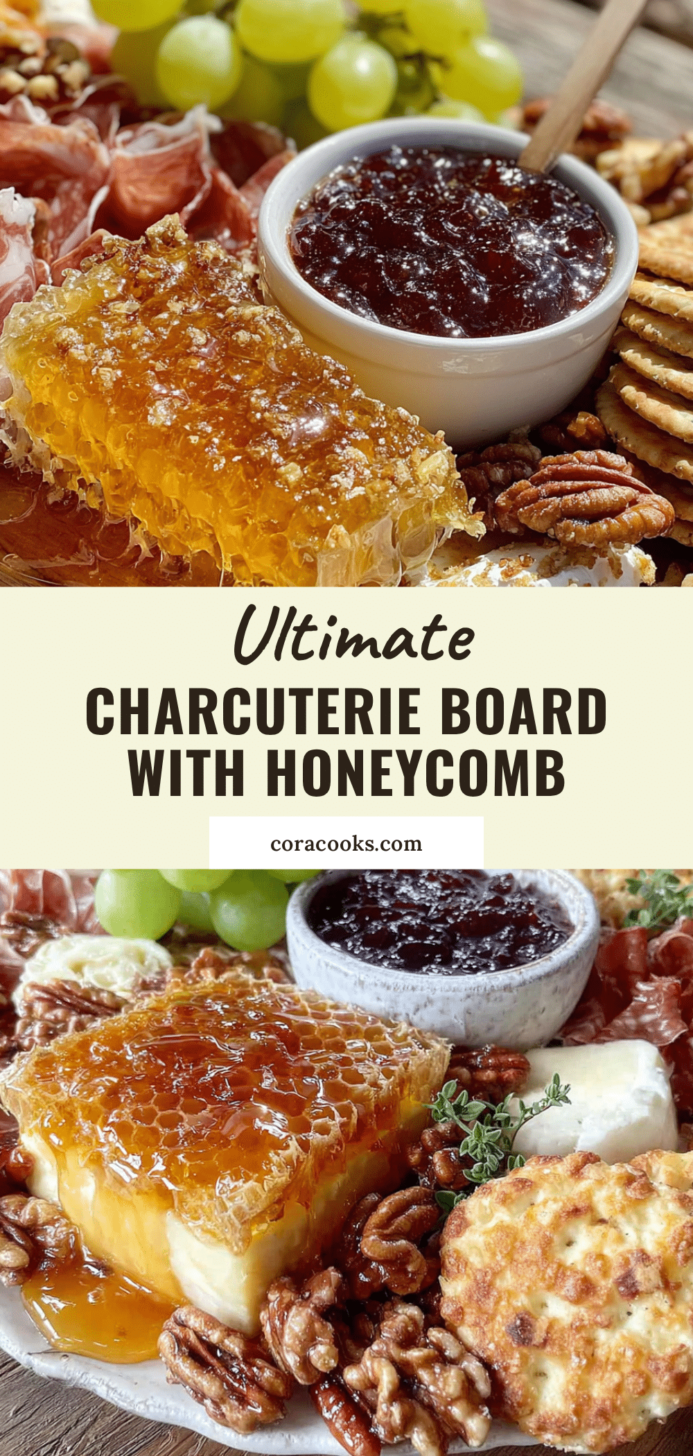 charcuterie board with honeycomb and fig jam recipe