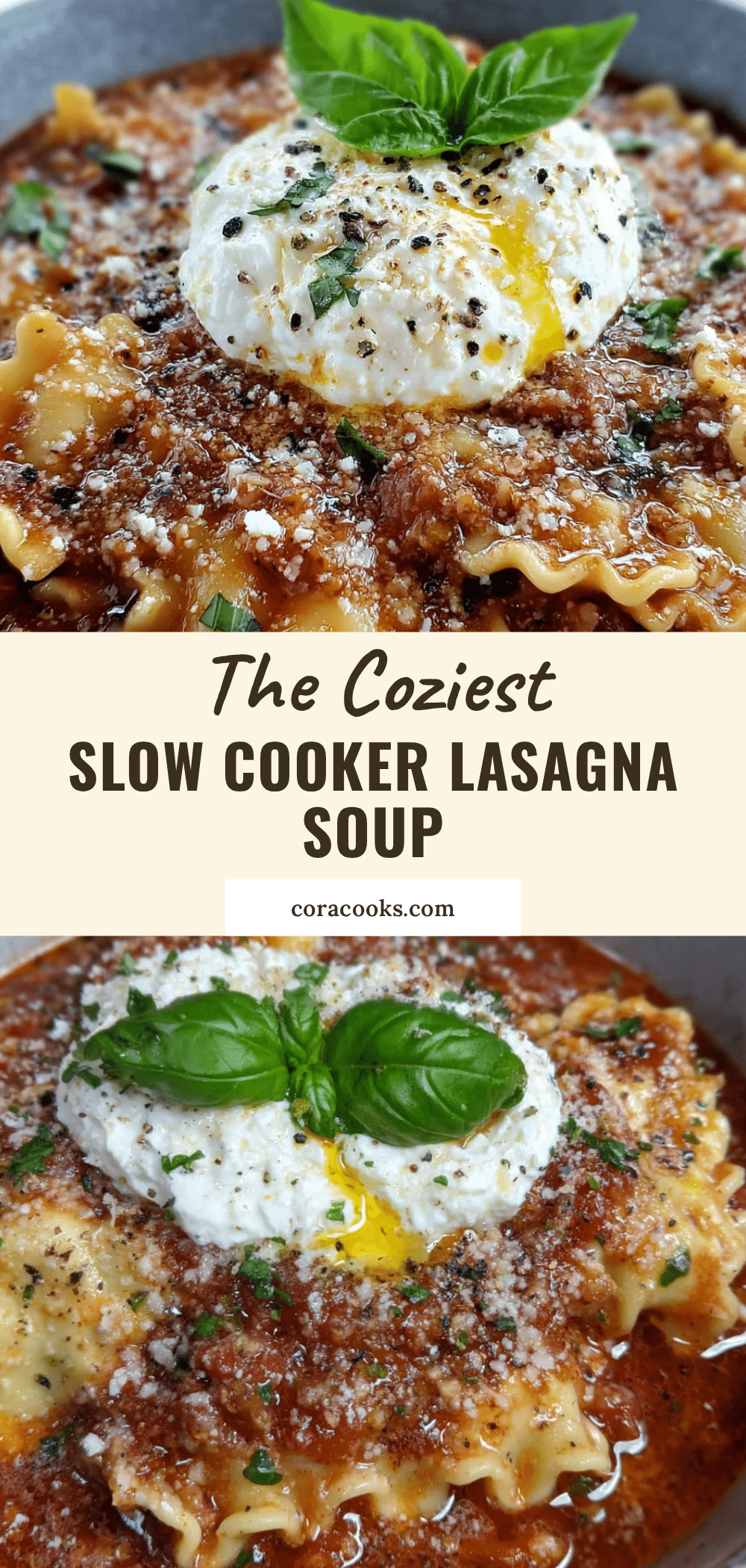cozy slow cooker lasagna soup recipe