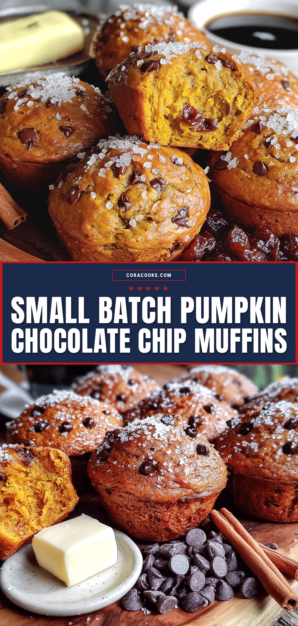 cozy small-batch pumpkin chocolate chip muffins recipe