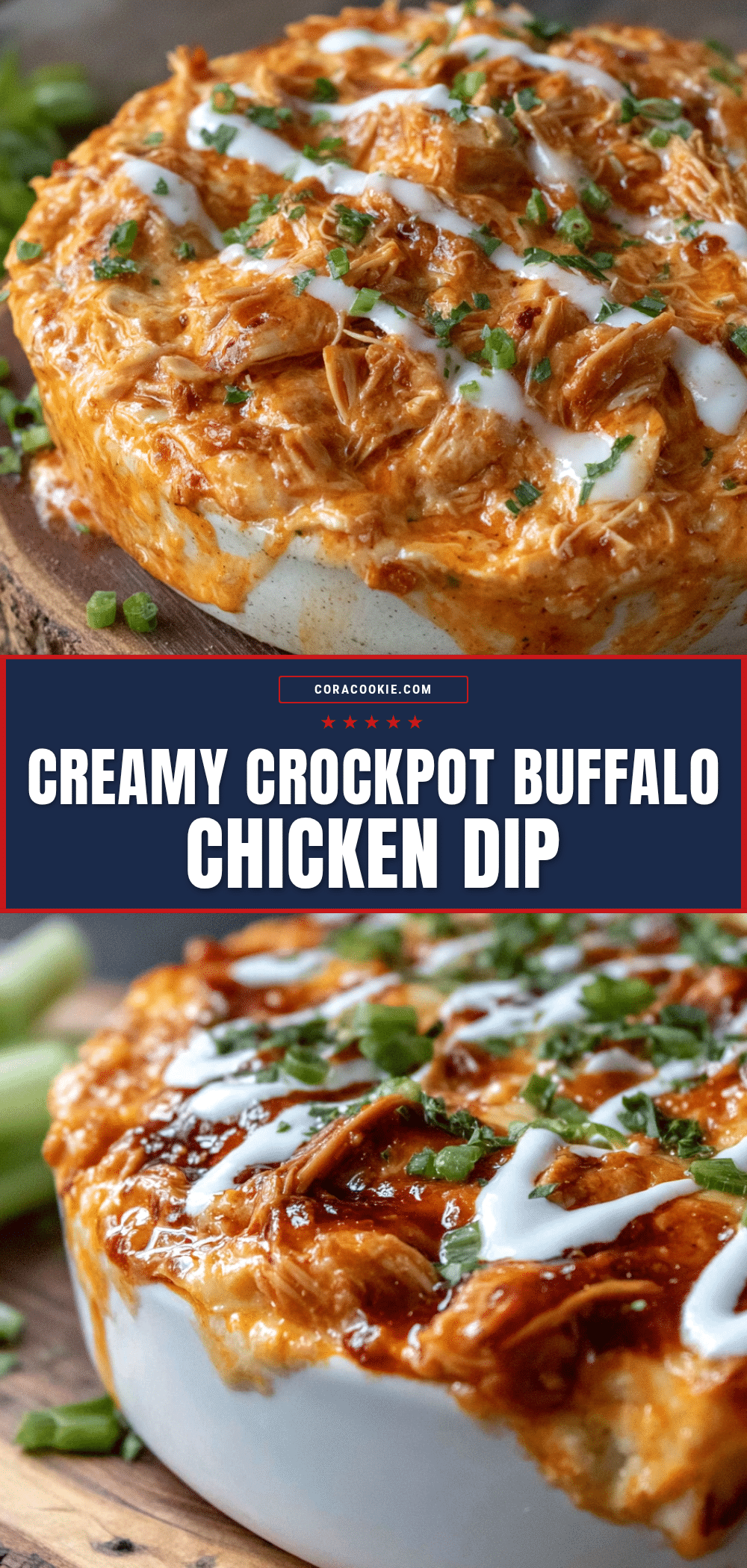 creamy crockpot buffalo chicken dip recipe