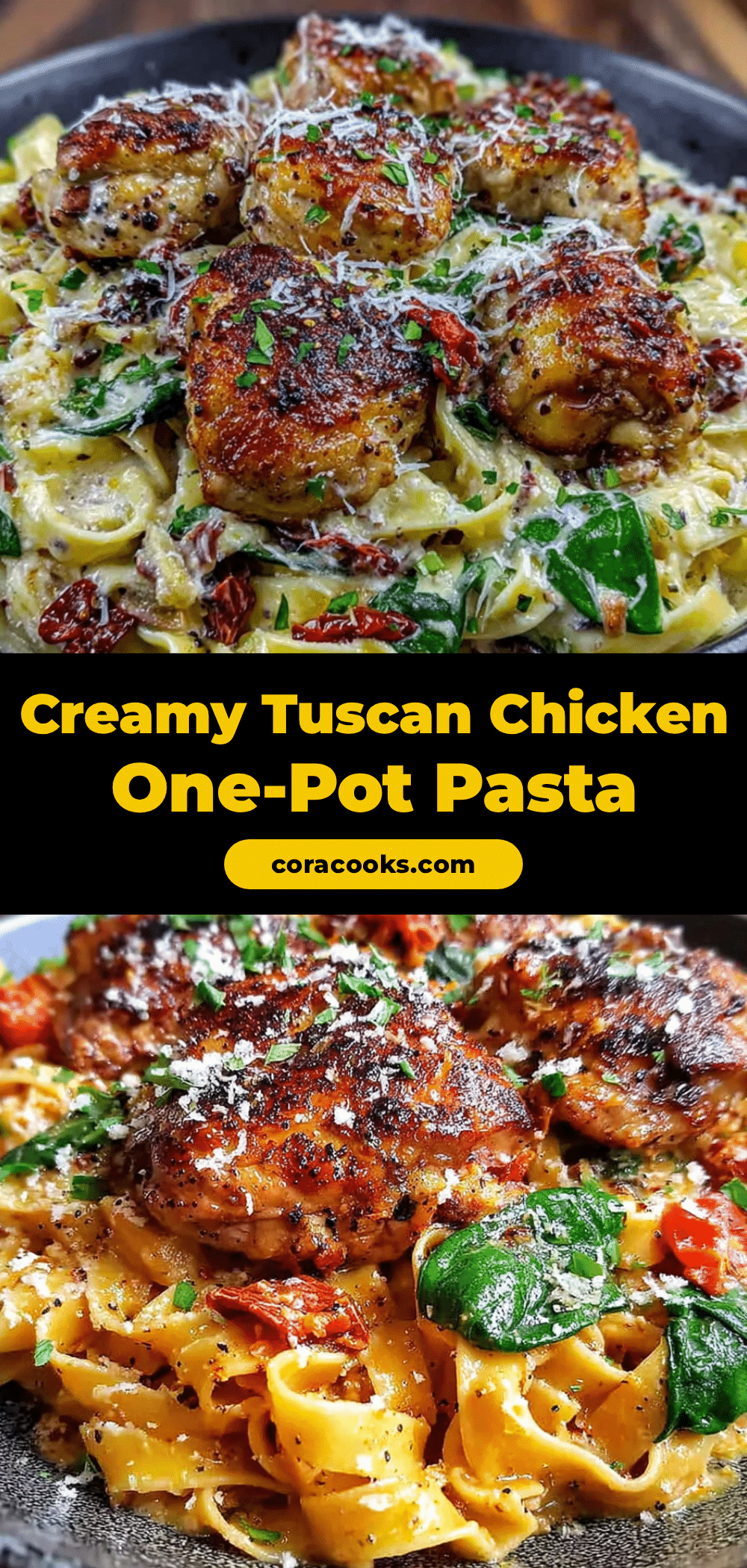 creamy tuscan chicken pasta recipe