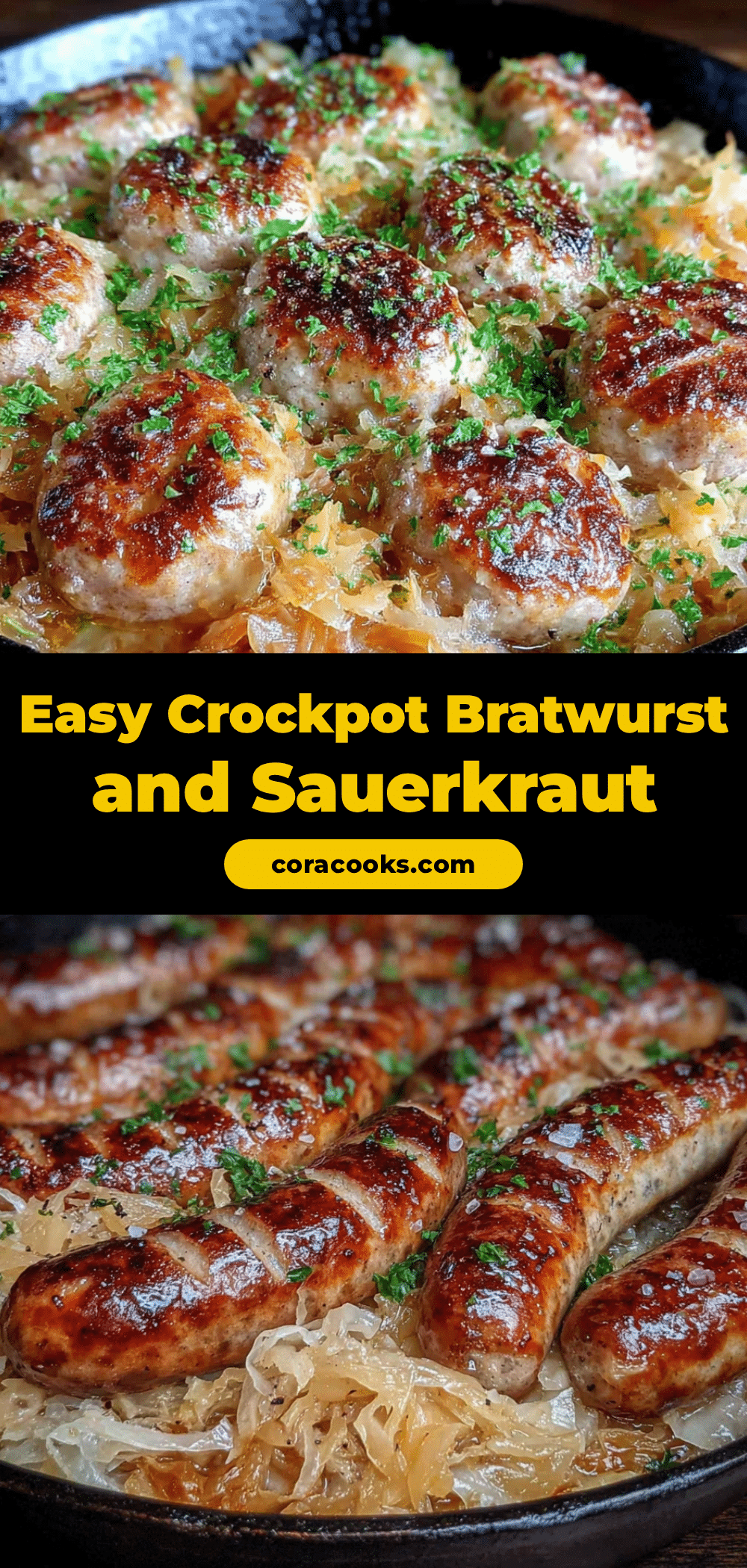 crockpot bratwurst and sauerkraut recipe