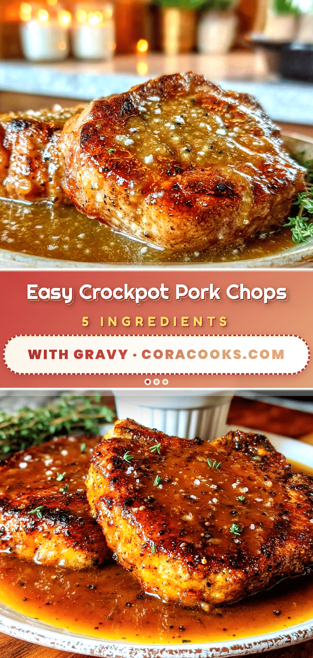crockpot pork chops with gravy recipe