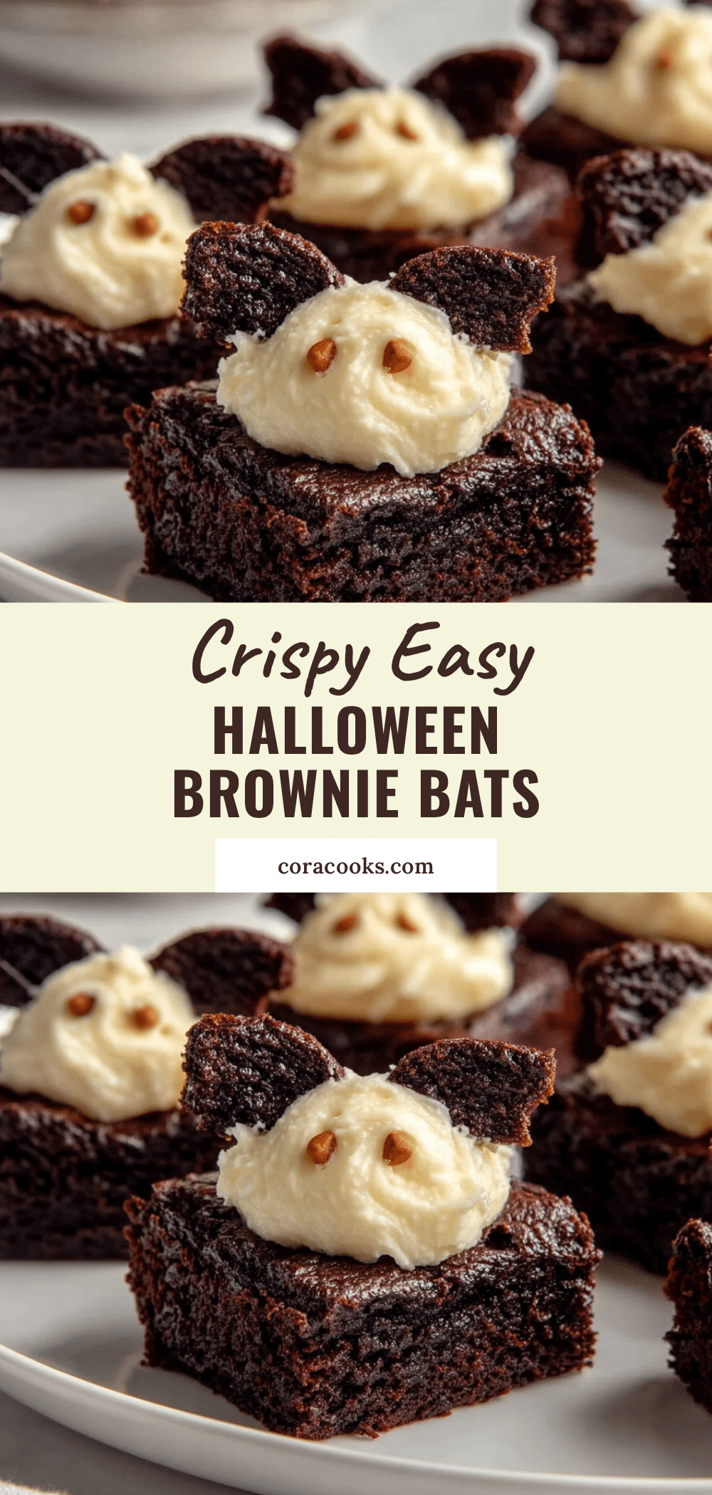Easy Halloween Brownie Bats recipe