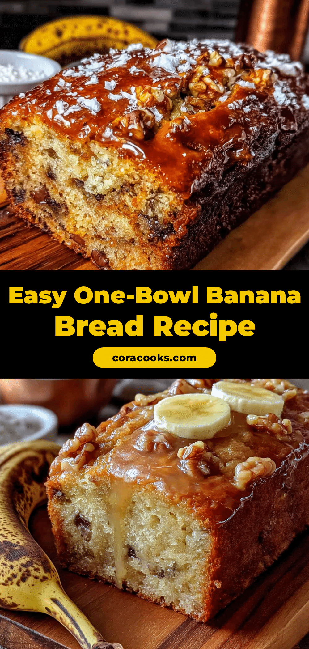 easy one-bowl banana bread recipe