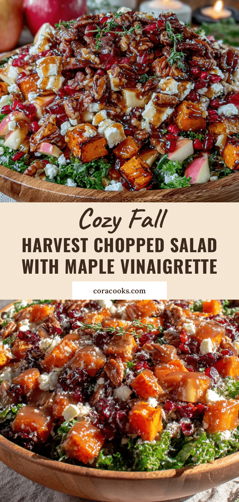 fall harvest chopped salad with maple vinaigrette recipe